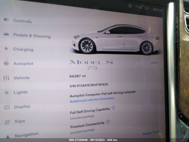 5YJSA1E18HF191435 Tesla Model S 60/75
