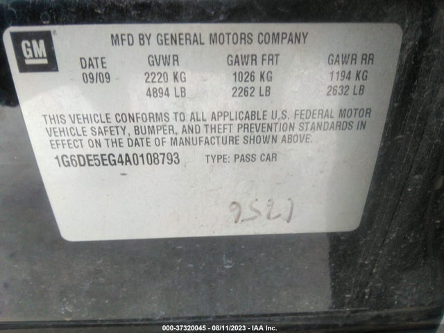 2010 CADILLAC CTS SEDAN 1G6DE5EG4A0108793 Photo 8