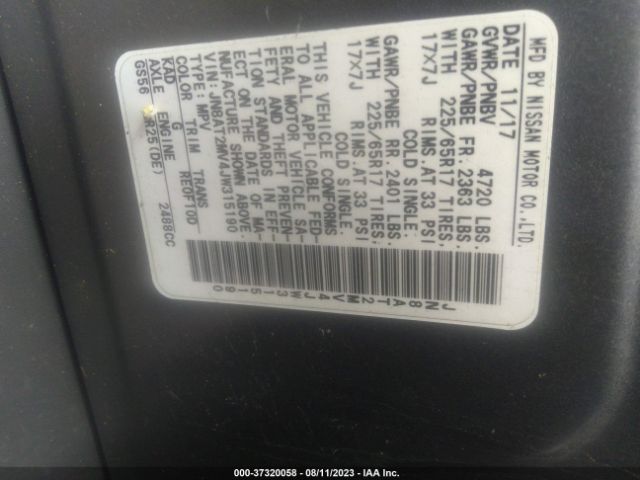 JN8AT2MV4JW315190 Nissan ROGUE S