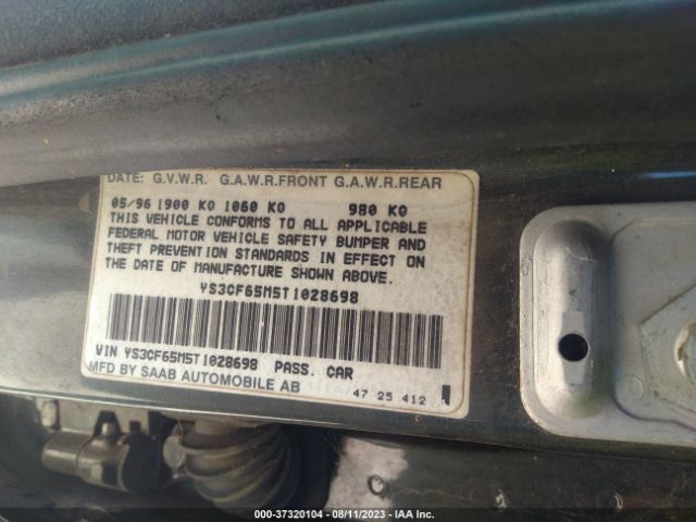 1996 SAAB 9000 YS3CF65M5T1028698 Photo 8