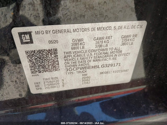 Chevrolet Silverado 1500 Custom 2020 3GCPWBEH5LG329171 Image 9