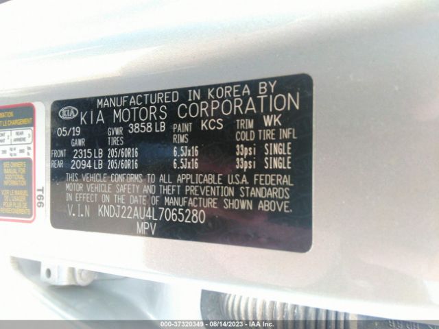 KNDJ22AU4L7065280 KIA SOUL LX