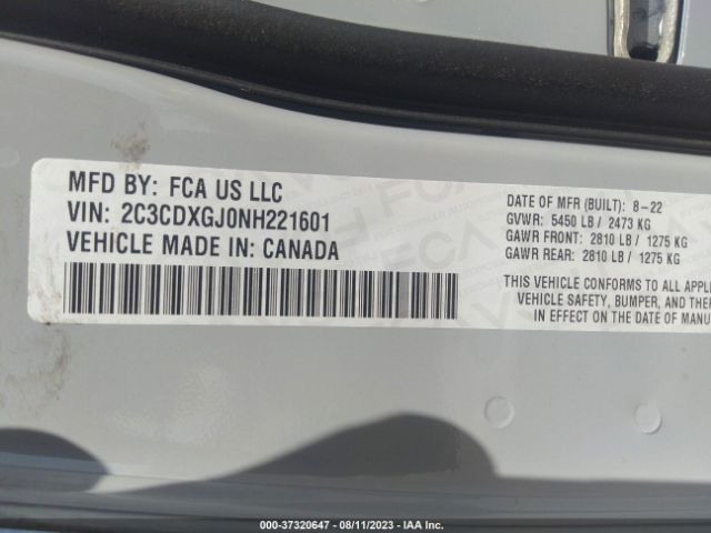 2C3CDXGJ0NH221601 Dodge Charger Scat Pack