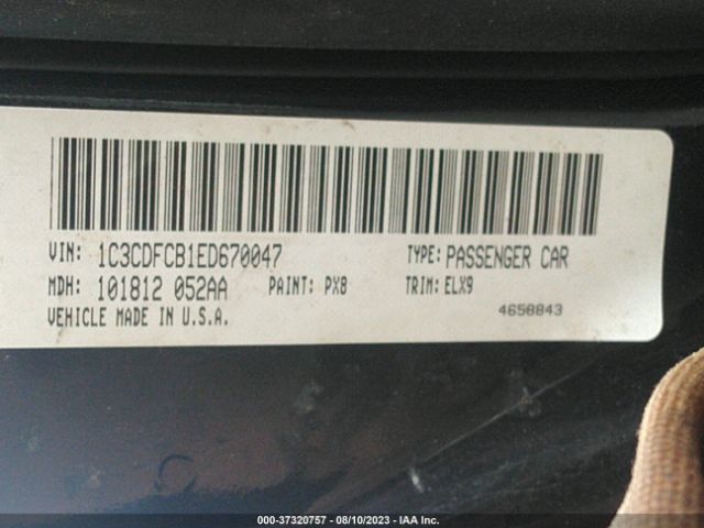 1C3CDFCB1ED670047 Dodge Dart Limited