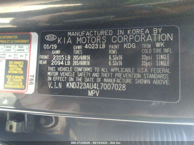 KNDJ23AU4L7007028 KIA SOUL S