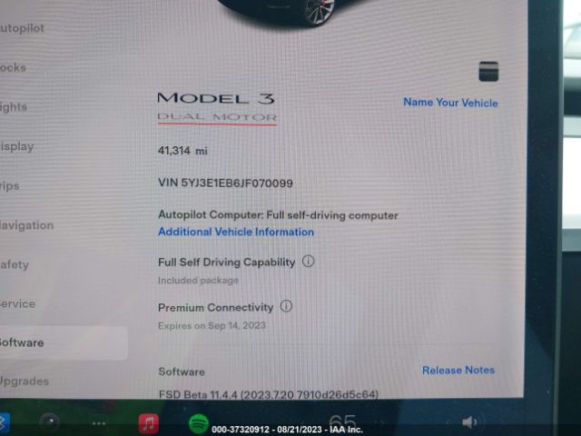 5YJ3E1EB6JF070099 Tesla Model 3 Performance