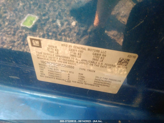 2015 CHEVROLET SILVERADO 1500 LS VIN: 1GCRCPEC2FZ250550