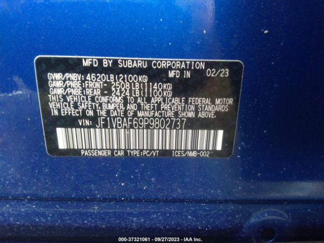 JF1VBAF69P9802737 Subaru Wrx Premium