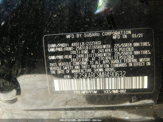 Subaru Forester Sport 2021 JF2SKARC9MH490632 Image 9