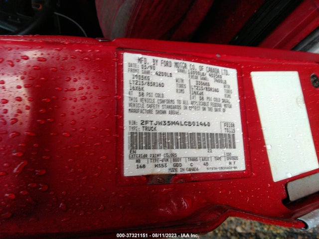 1990 FORD F350 VIN: 2FTJW35M4LCB01460