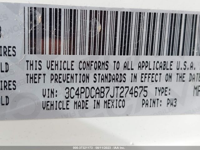 3C4PDCAB7JT274675 Dodge JOURNEY SE
