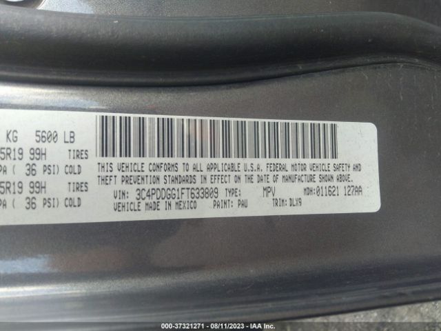 3C4PDDGG1FT633809 Dodge Journey Crossroad