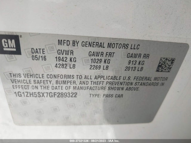 Chevrolet Malibu Premier 2016 1G1ZH5SX7GF289322 Image 15