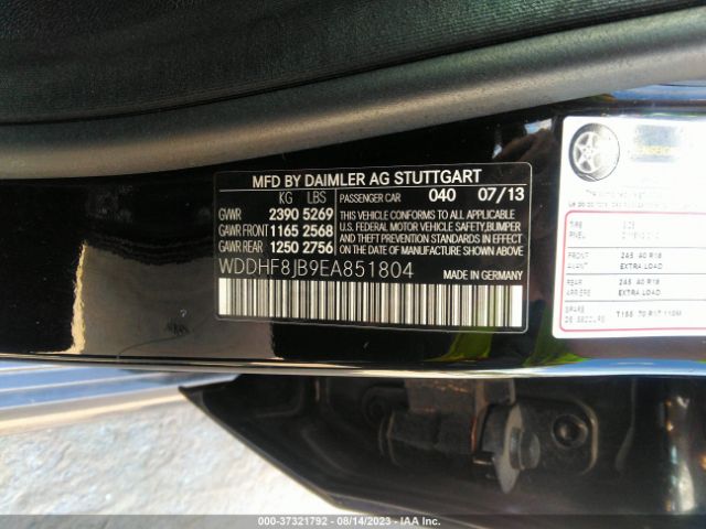 WDDHF8JB9EA851804 Mercedes-Benz E-class E 350