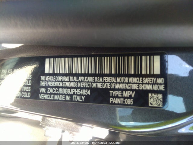 ZACCJBBB9JPH54854 Jeep Renegade Latitude