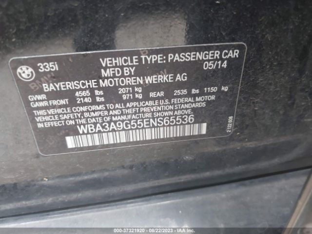 WBA3A9G55ENS65536 BMW 3 Series 335i