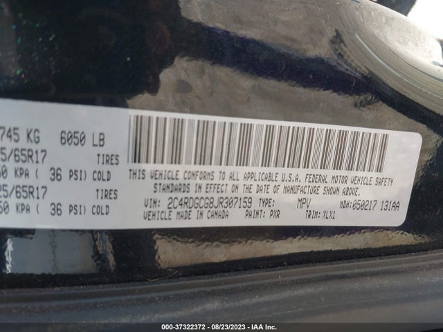 Dodge Grand Caravan Sxt 2018 2C4RDGCG8JR307159 Image 9