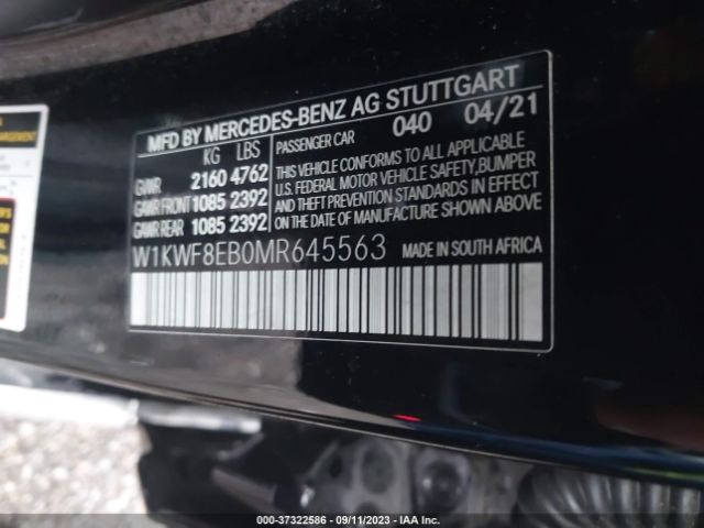 W1KWF8EB0MR645563 Mercedes-Benz C-class C 300