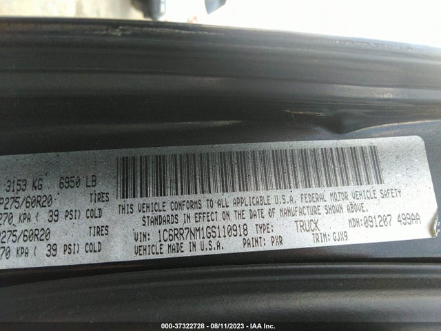 1C6RR7NM1GS110918 RAM 1500 Laramie