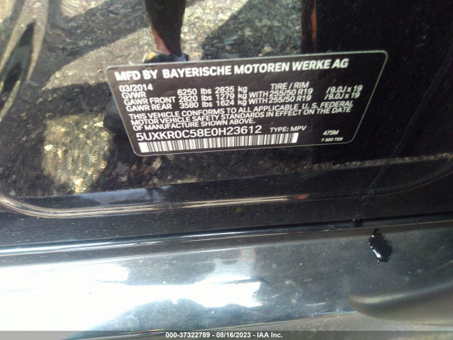 BMW X5 Xdrive35i 2014 5UXKR0C58E0H23612 Image 9