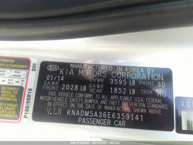 KNADM5A36E6359141 KIA RIO LX