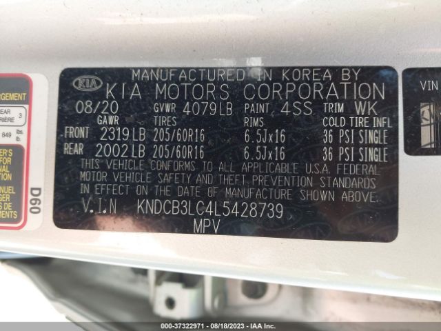 KNDCB3LC4L5428739 KIA NIRO LX