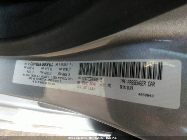 Chrysler 200 C 2015 1C3CCCCB7FN545115 Image 9