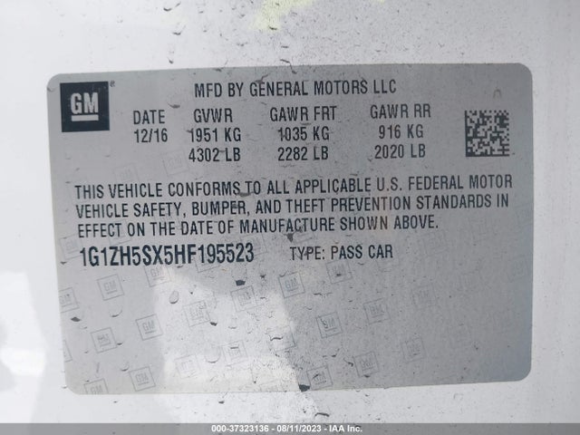 Chevrolet Malibu Premier 2017 1G1ZH5SX5HF195523 Image 15