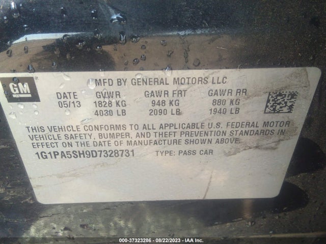 2013 CHEVROLET CRUZE LS VIN: 1G1PA5SH9D7328731