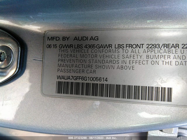 WAUA7GFF6G1005614 Audi A3 1.8t Premium
