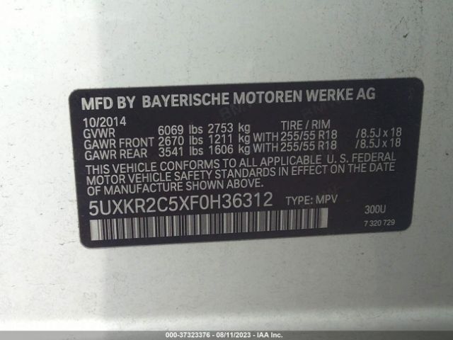 5UXKR2C5XF0H36312 BMW X5 Sdrive35i