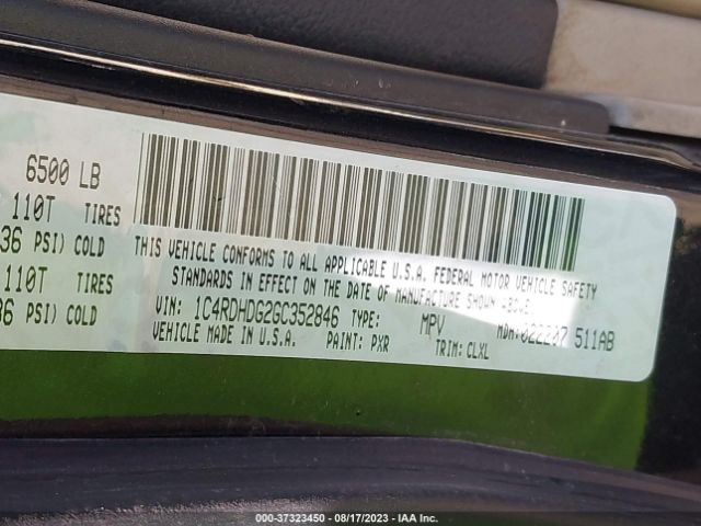 1C4RDHDG2GC352846 Dodge DURANGO LIMITED