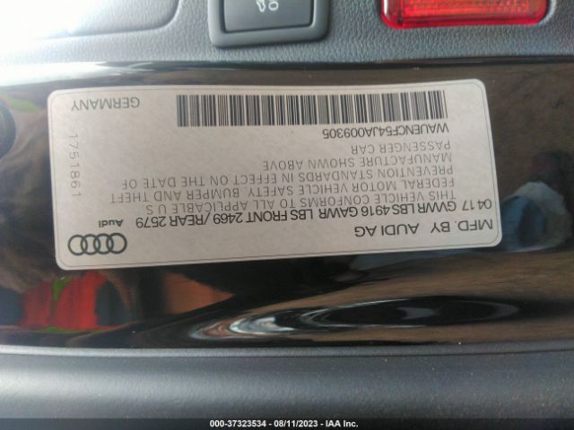 2018 AUDI A5 SPORTBACK WAUENCF54JA009305 Photo 8
