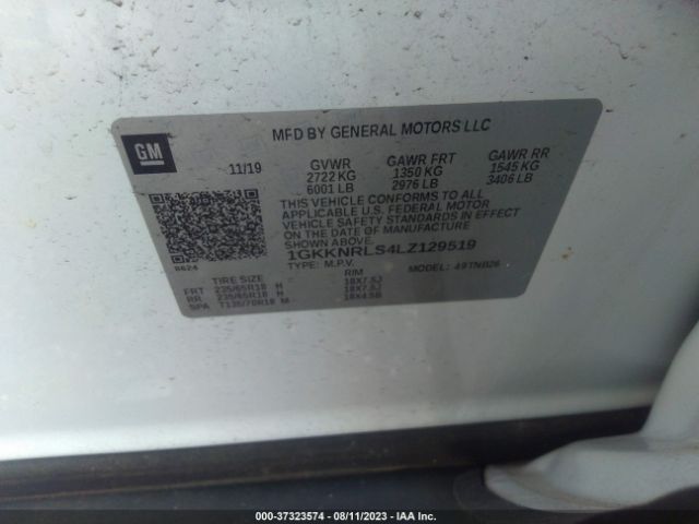 1GKKNRLS4LZ129519 GMC ACADIA SLE