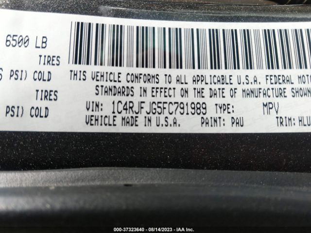 1C4RJFJG5FC791989 Jeep Grand Cherokee Summit