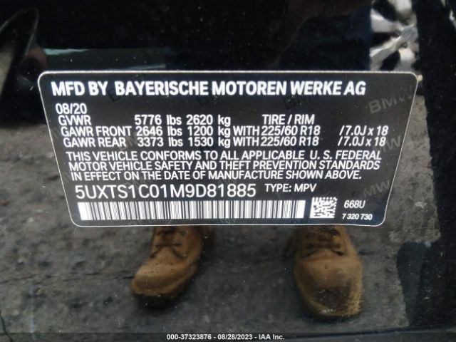 5UXTS1C01M9D81885 BMW X3 Xdrive30e