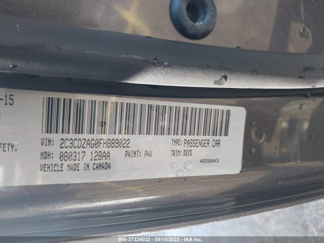 Dodge Challenger Sxt 2015 2C3CDZAG0FH889022 Image 9