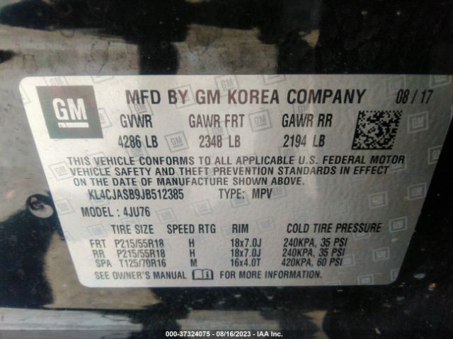 KL4CJASB9JB512385 Buick Encore Preferred