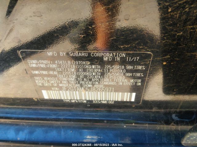 JF2GTAMC5J8265971 Subaru Crosstrek Limited