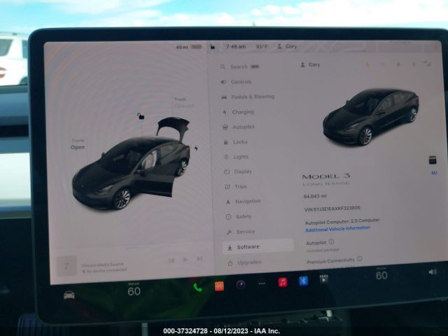5YJ3E1EAXKF323806 Tesla Model 3 Range
