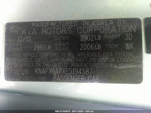 KIA Forte Koup Ex 2014 KNAFX6A8XE5194587 Image 10