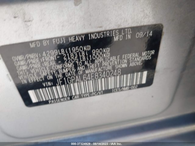 JF1GPAL64E8340248 Subaru Impreza Wagon 2.0i Sport Premium