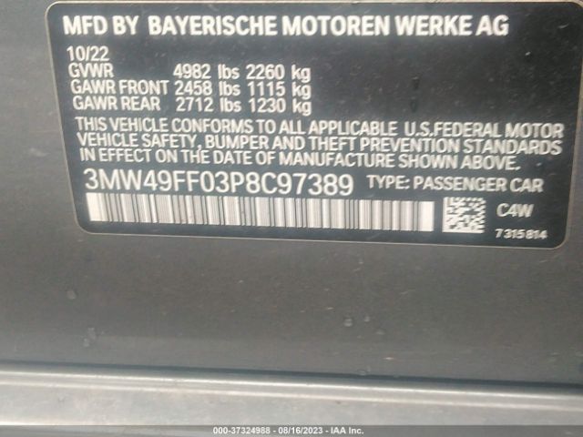 3MW49FF03P8C97389 BMW 3 Series M340i Xdrive