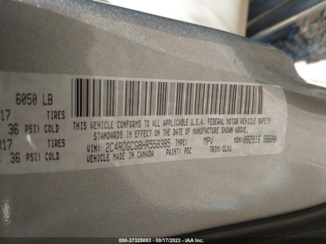 2C4RDGCG8HR558385 Dodge Grand Caravan Sxt