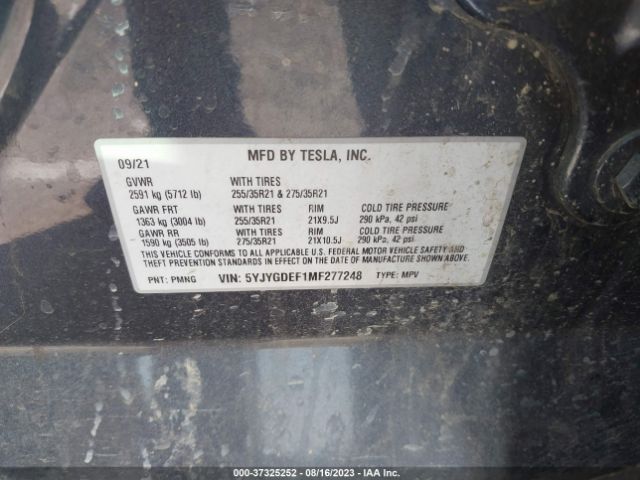 5YJYGDEF1MF277248 Tesla Model Y Performance
