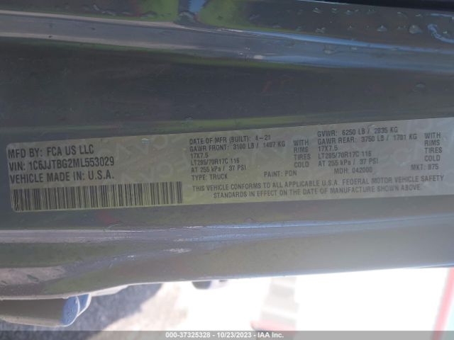 1C6JJTBG2ML553029 Jeep Gladiator Rubicon
