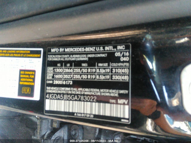 4JGDA5JB5GA783022 Mercedes-Benz Gle Gle 350