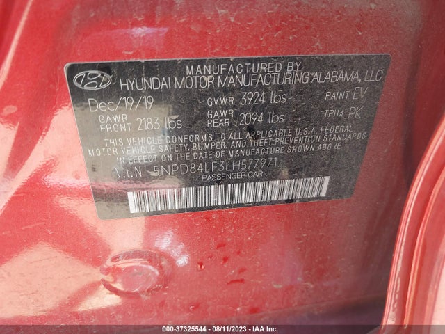 Hyundai ELANTRA SEL 2020 5NPD84LF3LH577971 Image 15