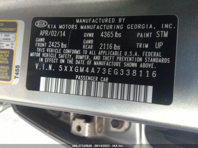 5XXGM4A73EG338116 KIA Optima Lx