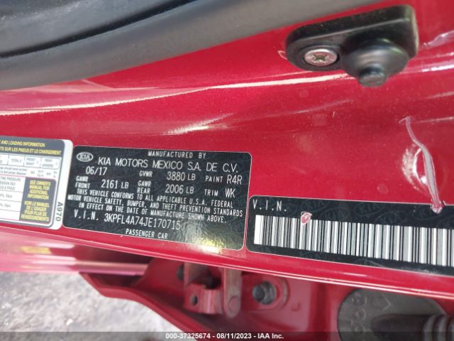 3KPFL4A74JE170715 KIA FORTE S